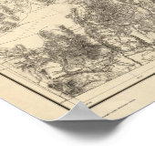 ユタ州の地図 ポスター (角)