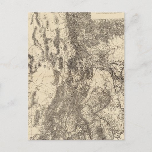 ユタ州の地図 ポストカード (正面)