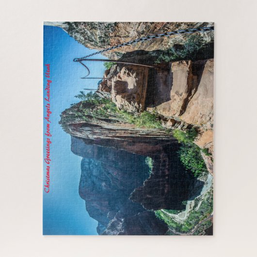 ユタ州の天使の着陸。クリスマスの挨拶 ジグソーパズル (縦)