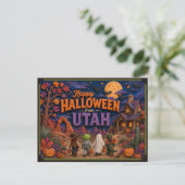 ユタ州の子どもたちからのハロウィンの挨拶 ポストカード (スタンド正面)