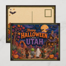 ユタ州の子どもたちからのハロウィンの挨拶 ポストカード