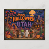ユタ州の子どもたちからのハロウィンの挨拶 ポストカード (正面)