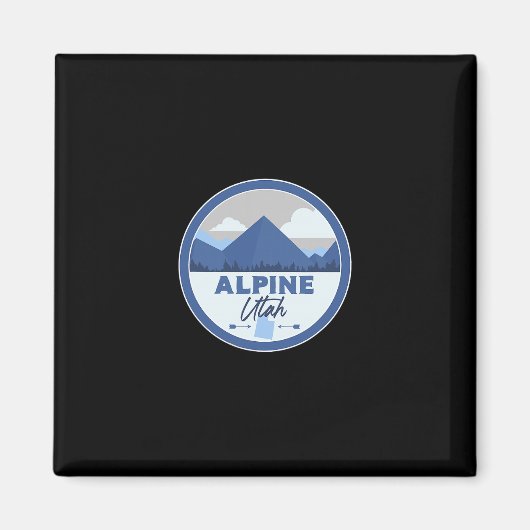 ユタ州の山々のアルパイン 登山記念品 マグネット (正面)