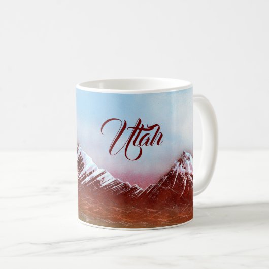 ユタ州の山脈 コーヒーマグカップ (正面右)