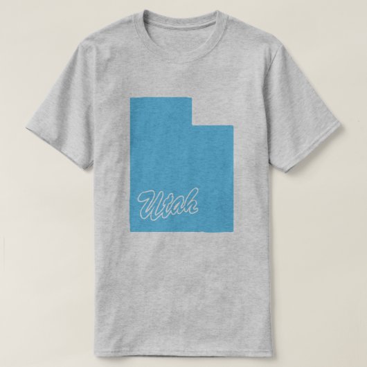 ユタ州の形Tシャツ Tシャツ (デザイン正面)