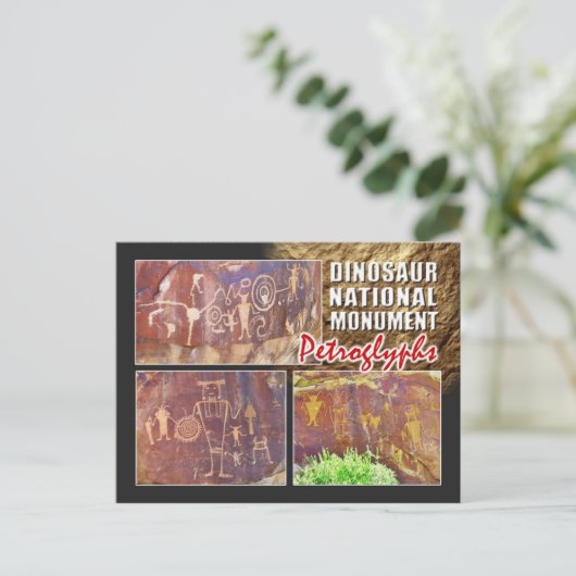 ユタ州の恐竜の記念碑 ポストカード (スタンド正面)