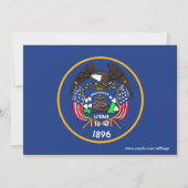 ユタ州の旗がデザインされたベイビーシャワーの招待状 招待状 (裏面)