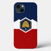 ユタ州の旗のアップルCase-Mate、愛国的なデザイン Case-Mate iPhoneケース (裏面)
