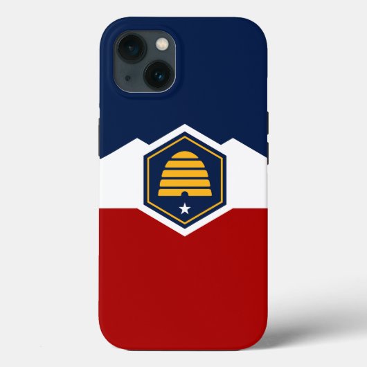 ユタ州の旗のアップルCase-Mate、愛国的なデザイン Case-Mate iPhoneケース (裏面)