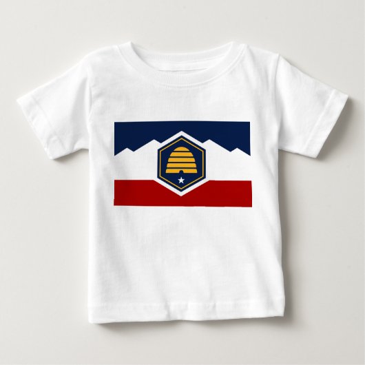 ユタ州の旗のベビーTシャツ ベビーTシャツ (正面)