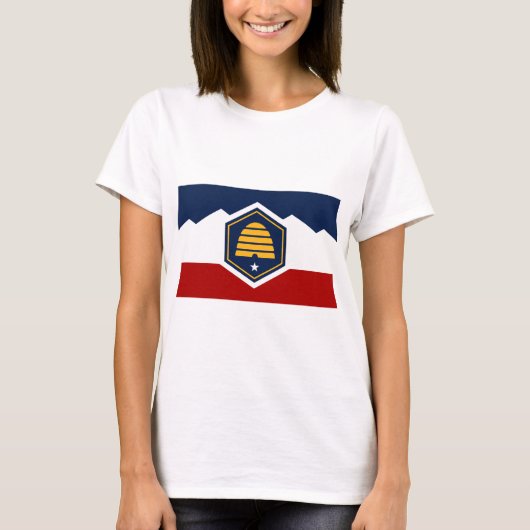 ユタ州の旗の女性用Tシャツ Tシャツ (正面)