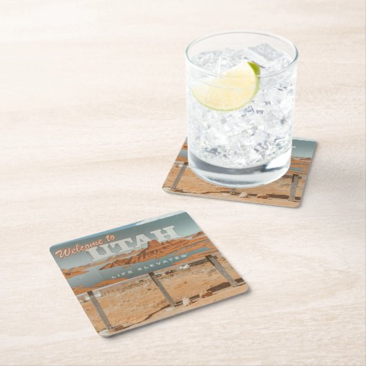 ユタ州の生活上昇 スクエアペーパーコースター (インサイチュ)