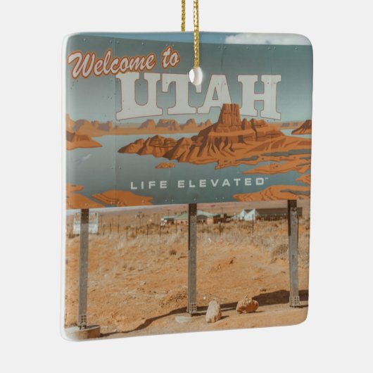 ユタ州の生活上昇 セラミックオーナメント (右)