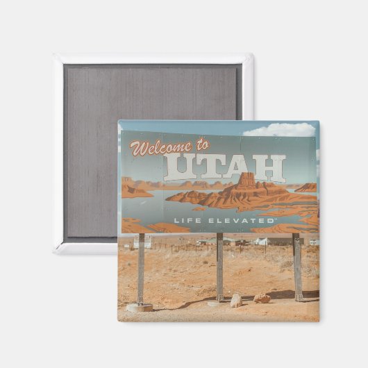 ユタ州の生活上昇 マグネット (正面/裏面)