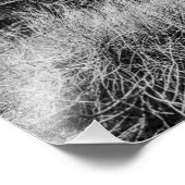 ユタ州の白と黒の垂直の岩の形成 フォトプリント            (角)