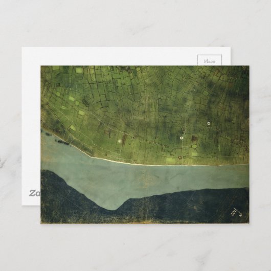 ユタ州の第二次世界大戦の地図ノルマンディビーチ ポストカード (正面/裏面)