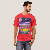 ユタ州の自然と都会の友達 Tシャツ (正面フル)