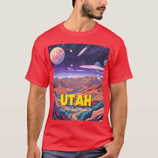 ユタ州の自然と都会の友達 Tシャツ (正面)