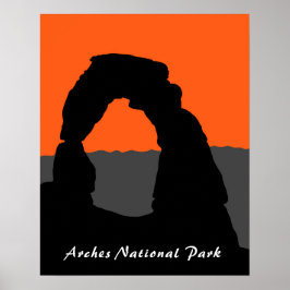 ユタ州アメリカのarches+national+parkのデリケート・アーチ ポスター