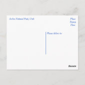 ユタ州アーチス国立公園統一された州 ポストカード (裏面)