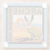 ユタ州アーチス国立公園 |ジャックラビット ガラスコースター (裏面)