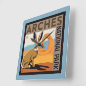 ユタ州アーチス国立公園 |ジャックラビット スクエア壁時計 (傾斜)