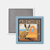 ユタ州アーチス国立公園 |ジャックラビット マグネット (正面/裏面)
