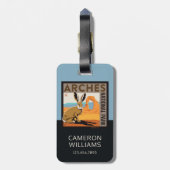 ユタ州アーチス国立公園 |ジャックラビット ラゲッジタグ (裏面縦)
