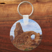 ユタ州アーチズ国立公園のタレットアーチ キーホルダー (正面)