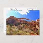 ユタ州アーチズ国立公園ランドスケープアーチ ポストカード (正面/裏面)
