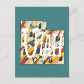 ユタ州イラストマップ ポストカード (正面)