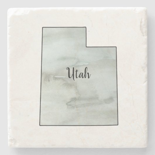 ユタ州イラストレーション絵画ズ ストーンコースター (正面)