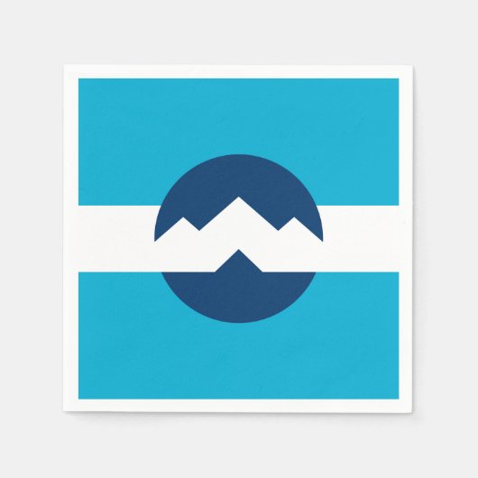 ユタ州オグデン国旗 スタンダードカクテルナプキン (正面)