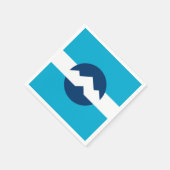 ユタ州オグデン国旗 スタンダードカクテルナプキン (角)