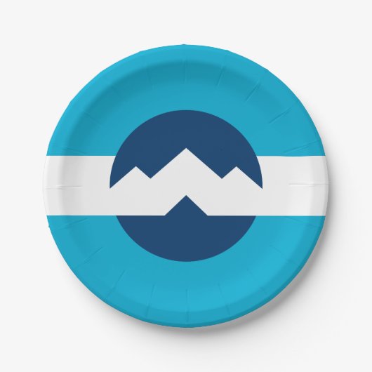 ユタ州オグデン国旗 ペーパープレート (正面)