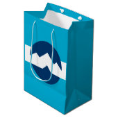 ユタ州オグデン国旗 ミディアムペーパーバッグ (正面アングル)