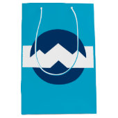 ユタ州オグデン国旗 ミディアムペーパーバッグ (正面)