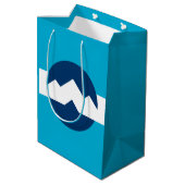 ユタ州オグデン国旗 ミディアムペーパーバッグ (裏面アングル)