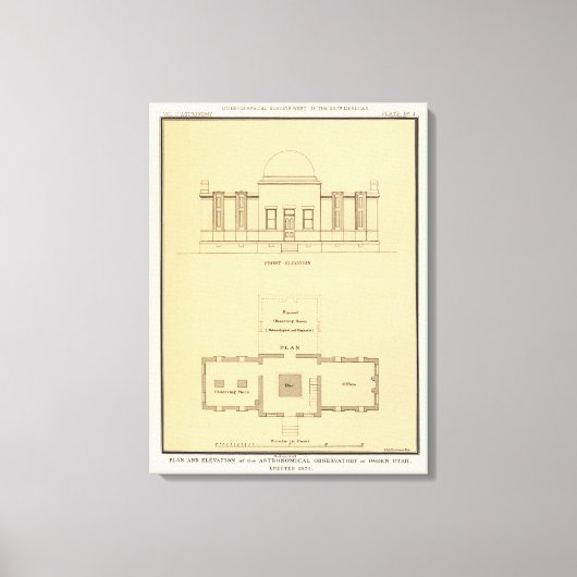 ユタ州オグデン天文台 キャンバスプリント (正面)