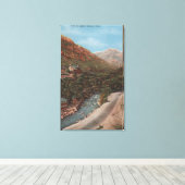ユタ州オグデン – Ogden Canyon View & River キャンバスプリント (インサイチュ (ウッドフロア))