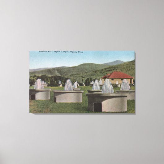 ユタ州オグデンArtesian ParkOgden,ユタ州 キャンバスプリント (正面)