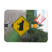 ユタ州キャトルクロッシング警告標識 マグネット (横)