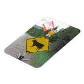 ユタ州キャトルクロッシング警告標識 マグネット (左側)