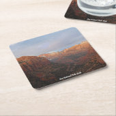 ユタ州キャニオンオーバーフローズオン国立公園 スクエアペーパーコースター (アングル)