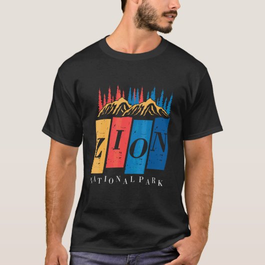 ユタ州キャニオン シオン国立公園 お土産 ハイキング カメラ Tシャツ (正面)