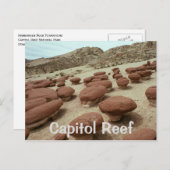 ユタ州キャピトルリーフ国立公園ハンバーガーロック ポストカード (正面/裏面)