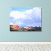 ユタ州キャピトルリーフ国立公園。アメリカ。積雲 キャンバスプリント (インサイチュ (ウッドフロア))