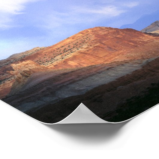 ユタ州キャピトルリーフ国立公園。アメリカ。積雲 ポスター (角)