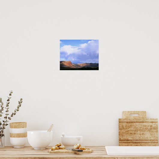 ユタ州キャピトルリーフ国立公園。アメリカ。積雲 ポスター (キッチン)