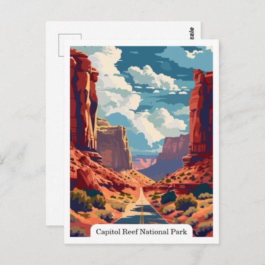 ユタ州キャピトルリーフ国立公園 ポストカード (正面/裏面)